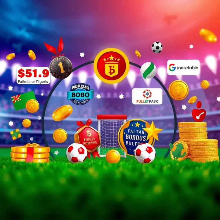 Colorful illustration depicting various welcome bonuses offered by online platforms in Nigeria