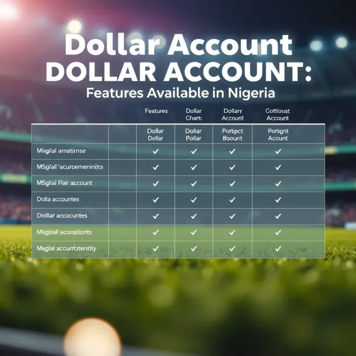 Comparison chart showing features and benefits of different dollar accounts in Nigeria
