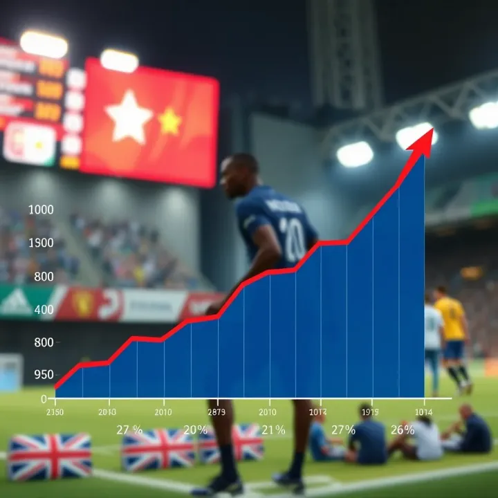 Graph illustrating the rise in sports betting engagement and popularity in Nigeria over time