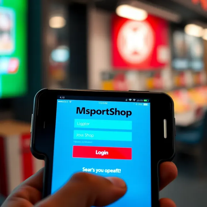 Accessing Msport Shop Login on Mobile Devices Mobile device displaying Msport Shop login screen with input fields