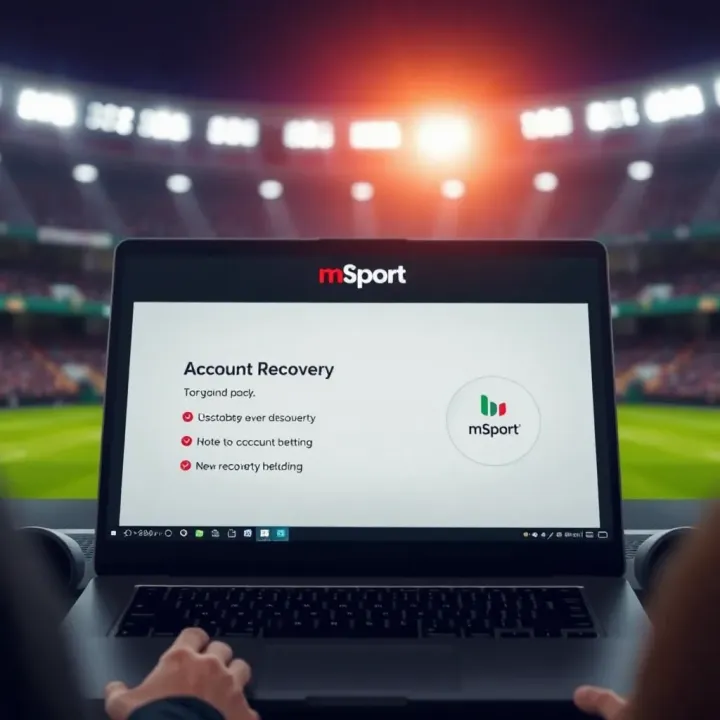 Illustration of account recovery options on mSport website