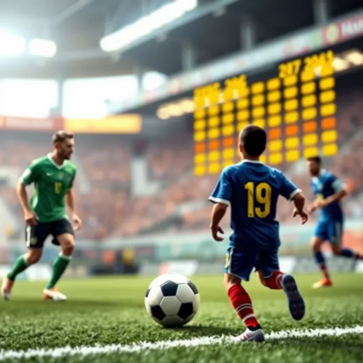 Combination of football betting tips and factors affecting match outcomes visualized with icons and charts