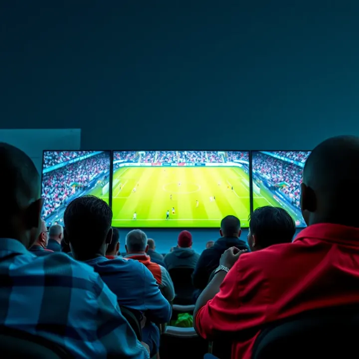 Sports fans watching a live football match on a digital platform in Nigeria