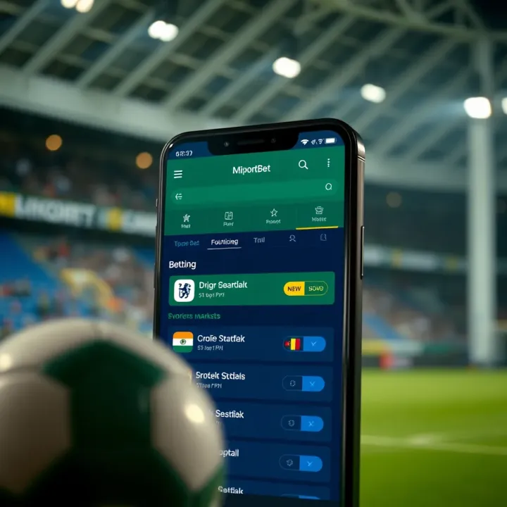 Screenshot showcasing the MSport Bet app interface with various sports betting options available in Nigeria