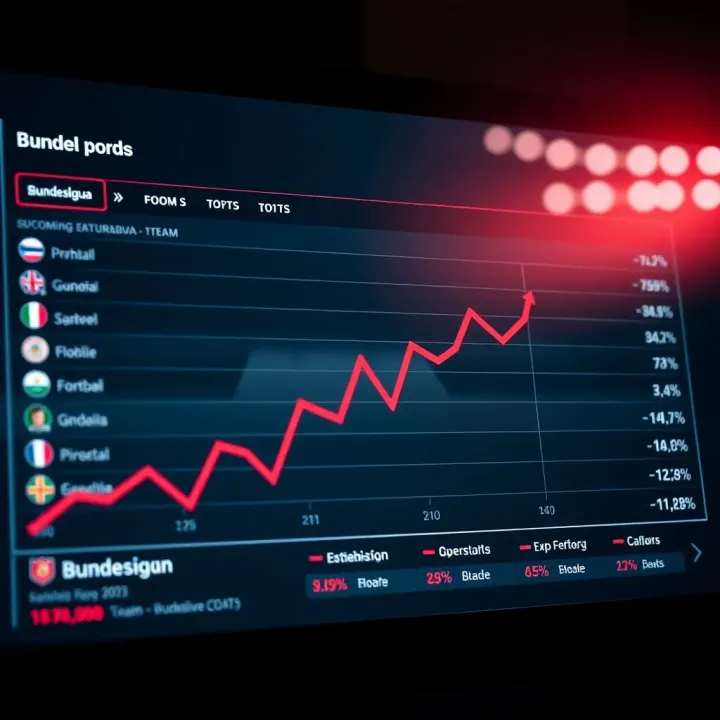Detailed Analysis of Bundesliga Team Performance and Betting Trends Graph showing team performance statistics and betting odds for upcoming Bundesliga fixtures