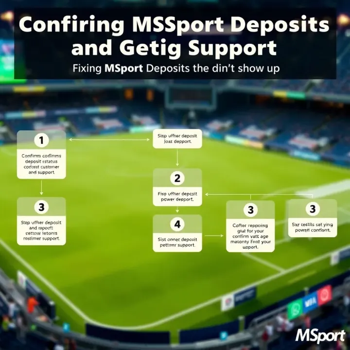 Confirming MSport Deposits and Getting Support Flowchart illustrating steps to confirm deposit status and contact MSport customer support