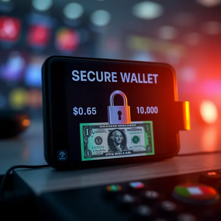Illustration of a secure digital wallet displaying US dollars and Nigerian currency icons