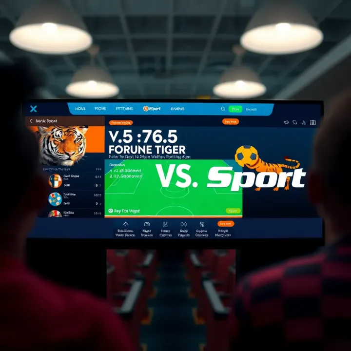 Comparison of MSport and Fortune Tiger betting platforms on a digital screen