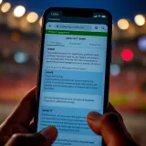 Loan repayment terms and eligibility criteria displayed on a mobile screen for safe borrowing