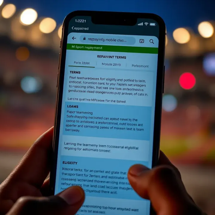 Understanding Repayment and Eligibility for MSport Mobile Loans Loan repayment terms and eligibility criteria displayed on a mobile screen for safe borrowing