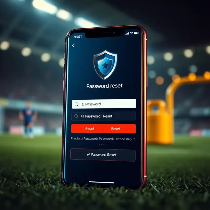 Password Reset and Security Features for M-Sport Login Secure login concept showing shield icon and password reset options on mobile interface