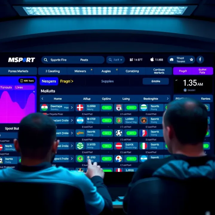 Interface of MSport Markets showing various sports betting options available for Nigerian users