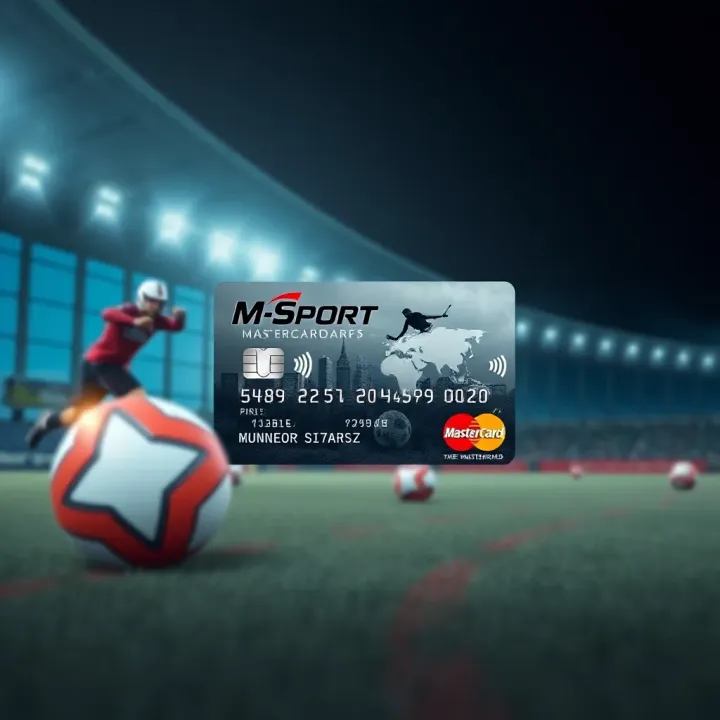M-Sport Mastercard Features and Benefits M-Sport Mastercard card showcasing sports and travel icons