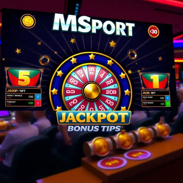 Jackpot bonus round screen with spinning wheel and jackpot options
