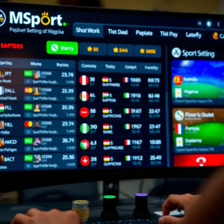 Visual representation of sports betting interface with Nigerian currency and sports icons