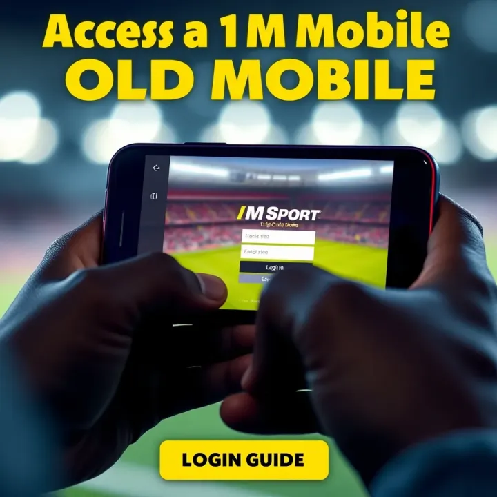 Nigerian user logging into MSport Old Mobile platform on a smartphone