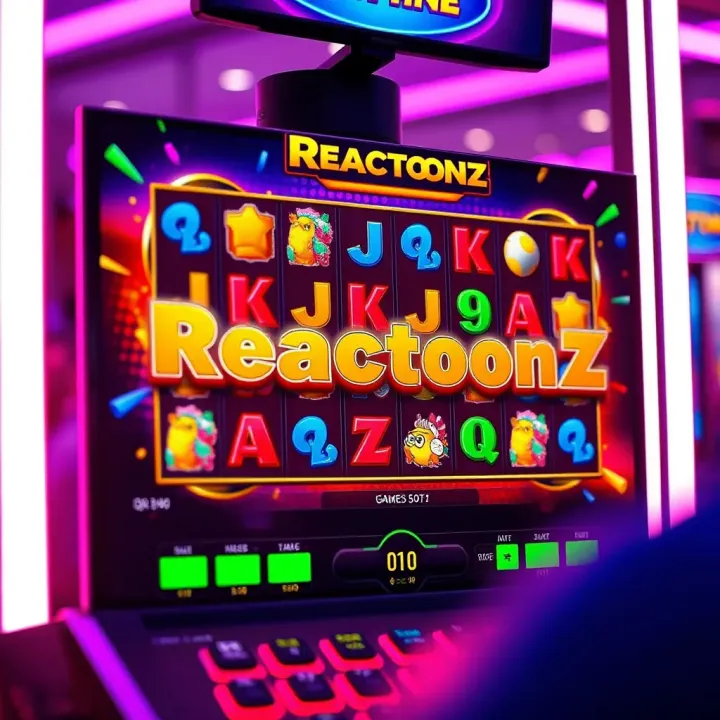 Colorful symbols and animated characters from Msport Reactoonz slot game on a digital screen