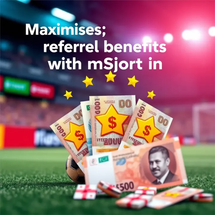 Maximising Referral Benefits with mSport in Nigeria Graphic showing reward icons and Nigerian currency notes symbolizing referral benefits