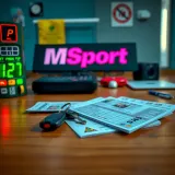 Official MSport registration desk with Nigerian transportation documents and vehicle keys