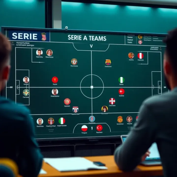 Tactical Breakdown of Serie A Teams Detailed tactical board with team formations and strategy notes for Serie A match analysis