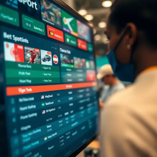 Sports betting options displayed on a digital platform