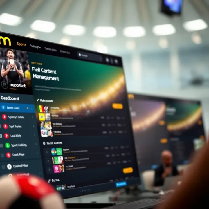 Dashboard displaying sports content and account management options after successful MSport UG login