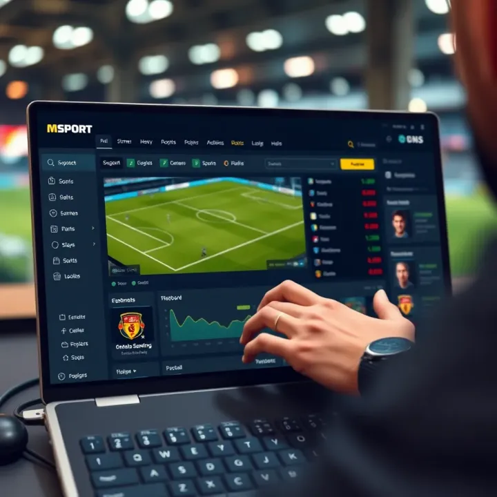 User navigating sports management dashboard on MSport UG website