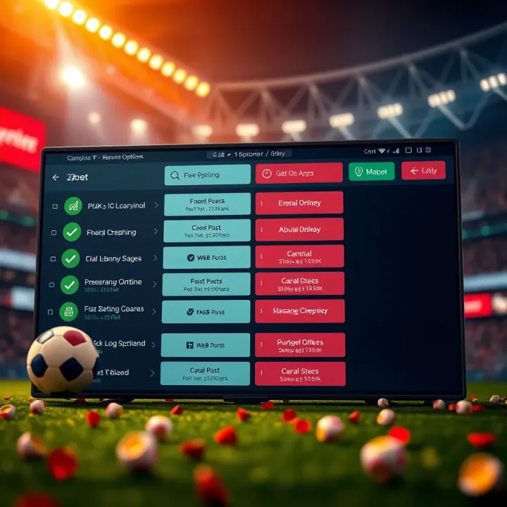 Digital representation of various payment options and bonuses on betting sites