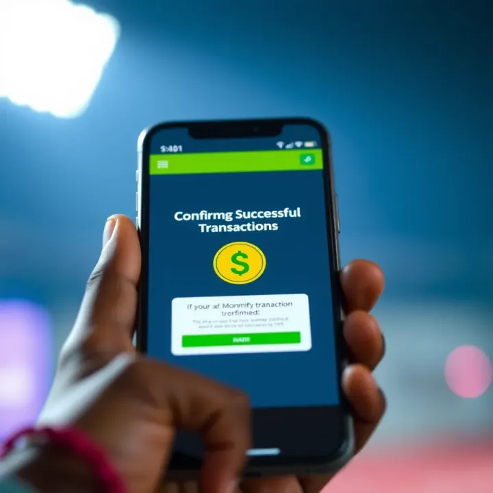 Graphic depicting a successful online transaction confirmation on a smartphone with a naira symbol