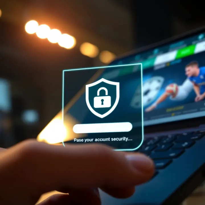 Secure login with shield icon representing account safety on betting app