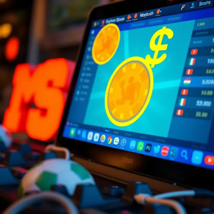 Illustration of secure online betting transactions with Nigerian currency symbols and payment methods