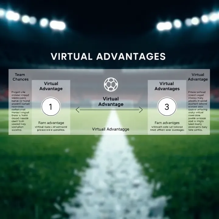 Diagram illustrating how virtual advantages work in football betting to balance team chances