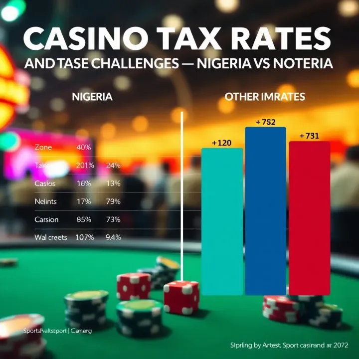 Comparison chart showing casino tax rates and challenges between Nigeria and other countries