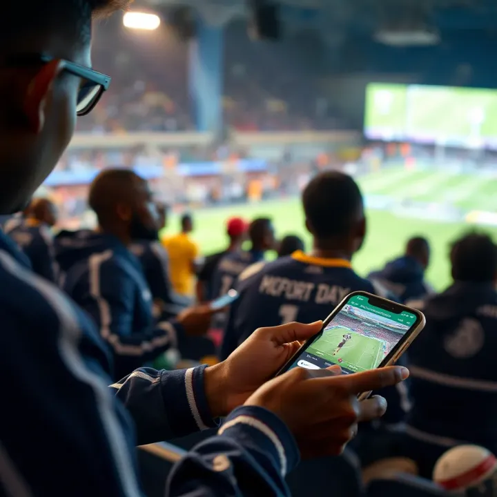 Engaging with MSport Platform for Nigerian Football Enthusiasts Nigerian football fans engaging with MSport platform on digital devices