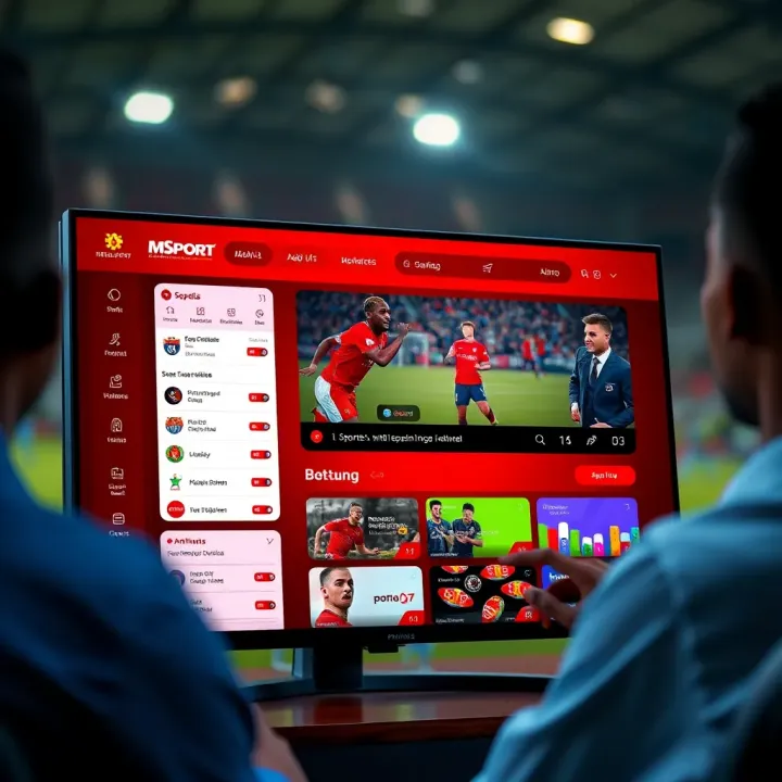 Overview of MSport BJ Sports Streaming and Betting Features Interface showing MSport BJ platform with sports streaming and betting options
