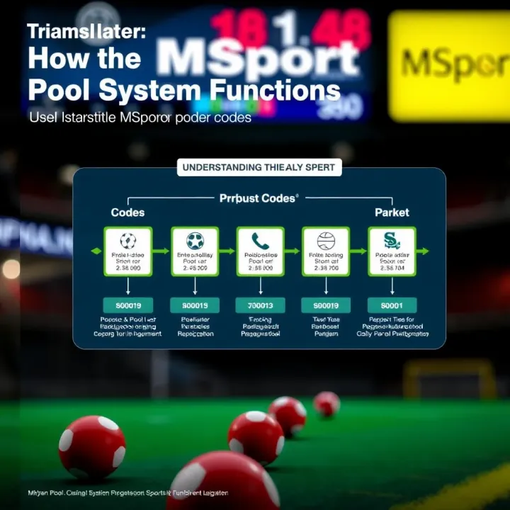 Diagram illustrating how the MSport pool system operates with codes and user participation